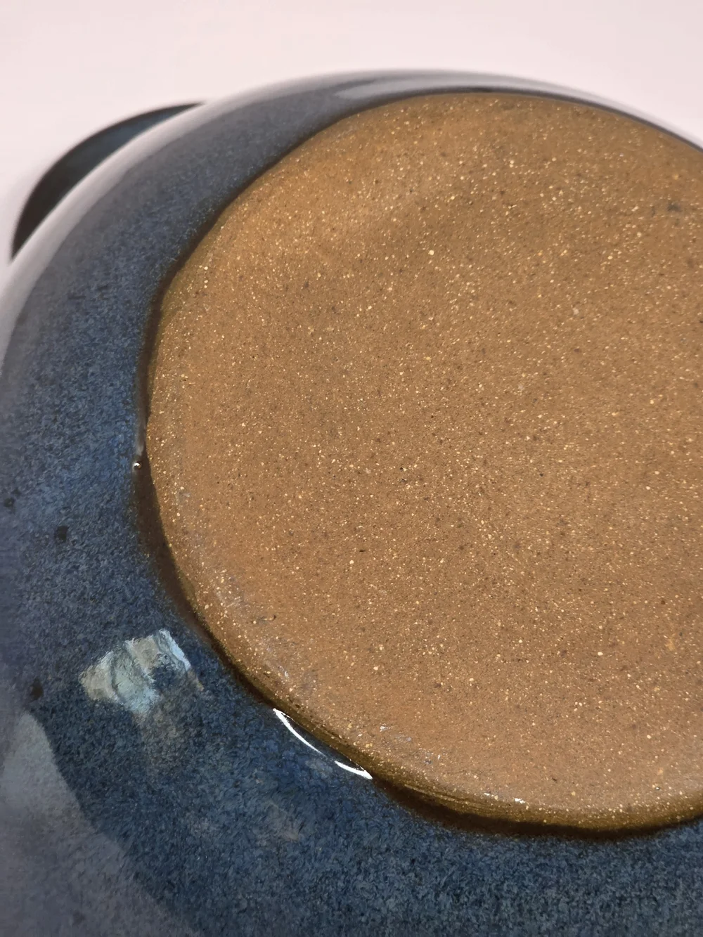 Vintage Pottery Batter Bowl Cobalt Blue- Rustic Farmhouse